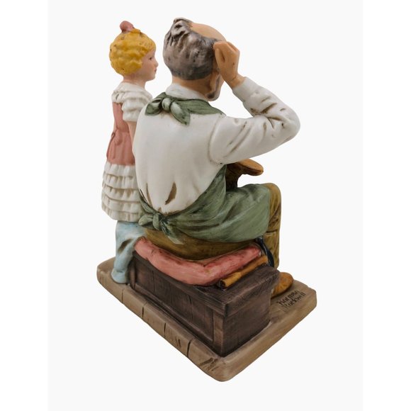 Vintage Normal Rockwell Collectors Club The Shoemaker Annual Figurine Man Girl - Picture 6 of 10